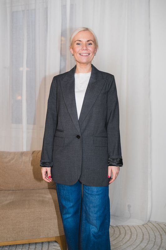 Vida Single Oversize Blazer Antracit