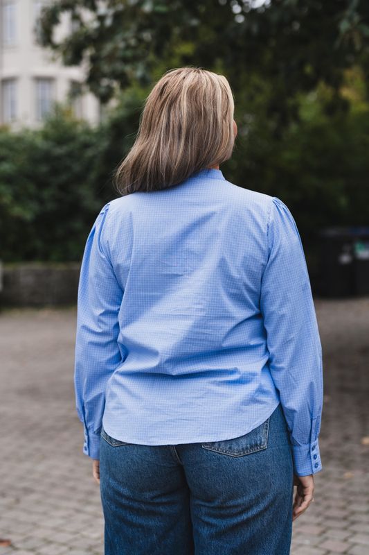 Elona Check Shirt Pale Blue 
