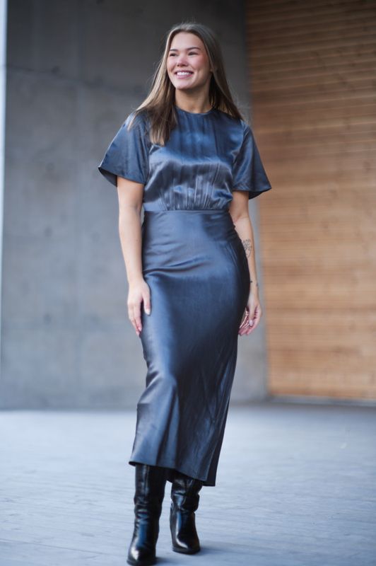 Salucinda Dress 14903 Black Oyster 