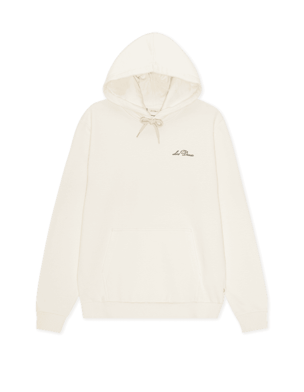 Signature Print Hoodie Light Ivory 