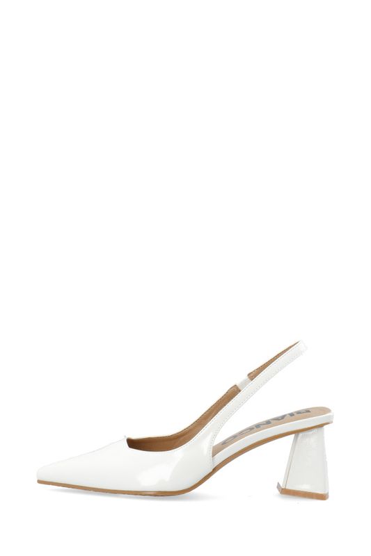 Maralyn Slingback Patent Offwhite 