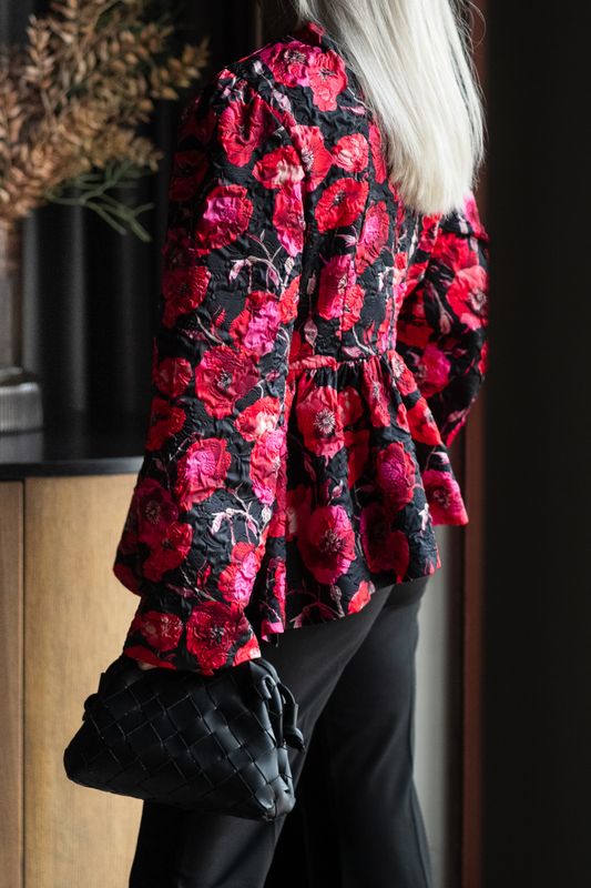 Poppina LS Top Black Poppina Aop 