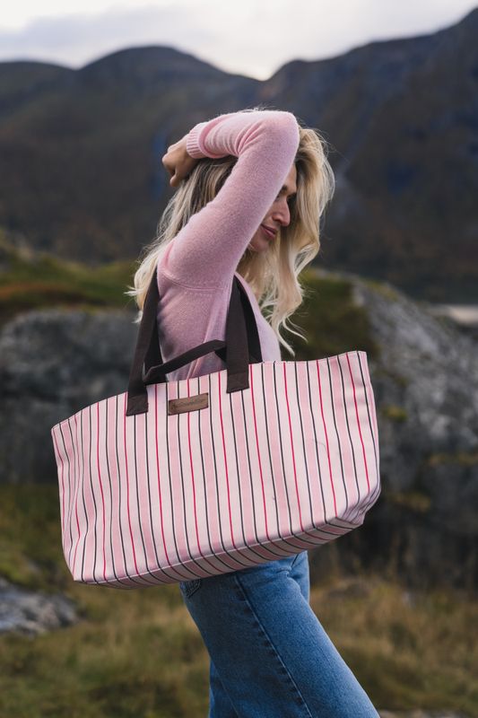 Bang Stripe Tote Bag Pink Mix 