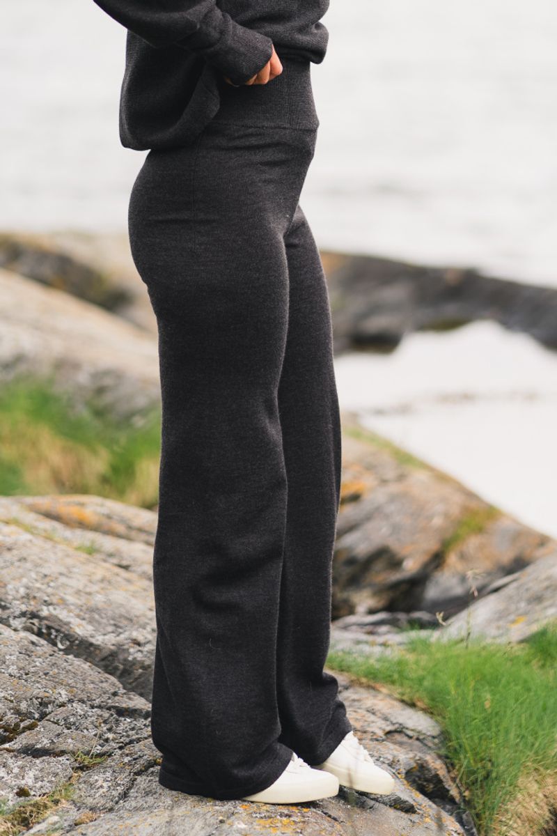 Mubi Merino Pants Dark Brown Melange 