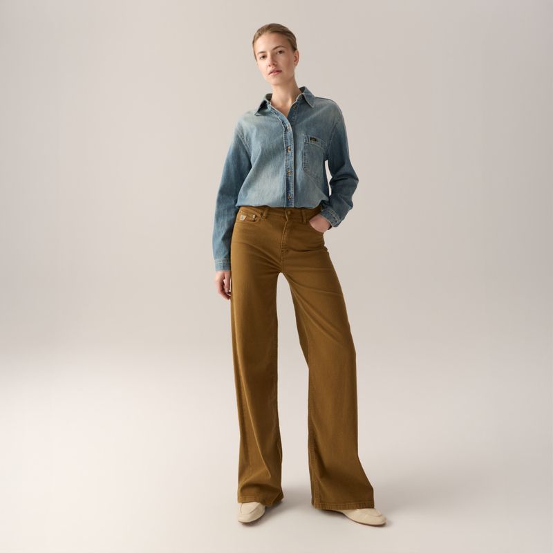 Palazzo Sponge Stretch Golden Brown 
