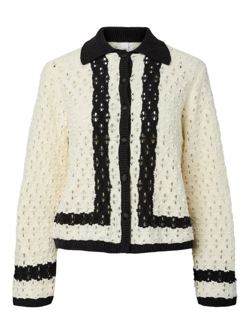 Hovedbilde Damu LS Knit Cardigan Pristine W. Black 