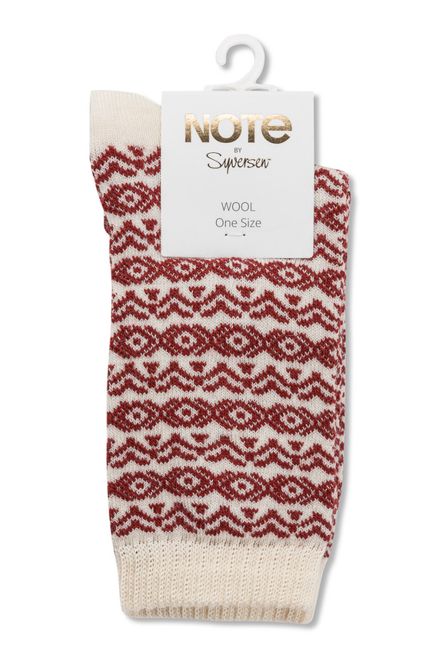 Hovedbilde Note Wool Pattern Offwhite/Burgundy 