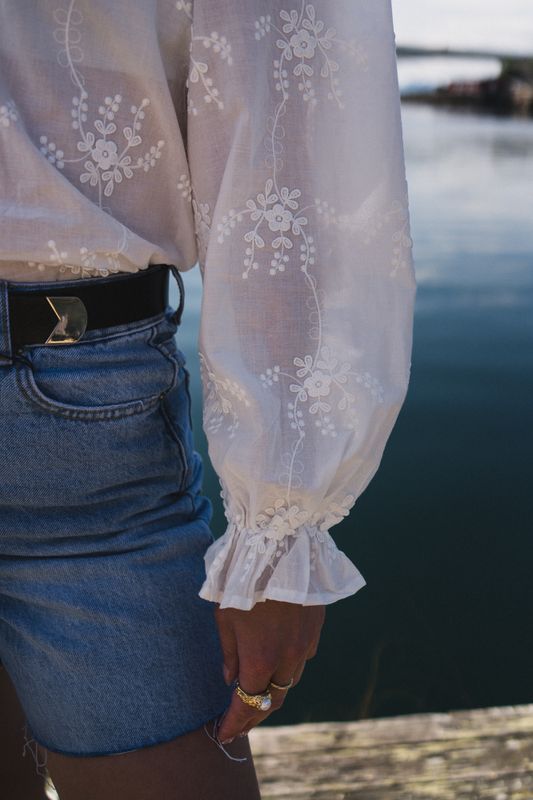 Camilla Shirt EMB Bright White 