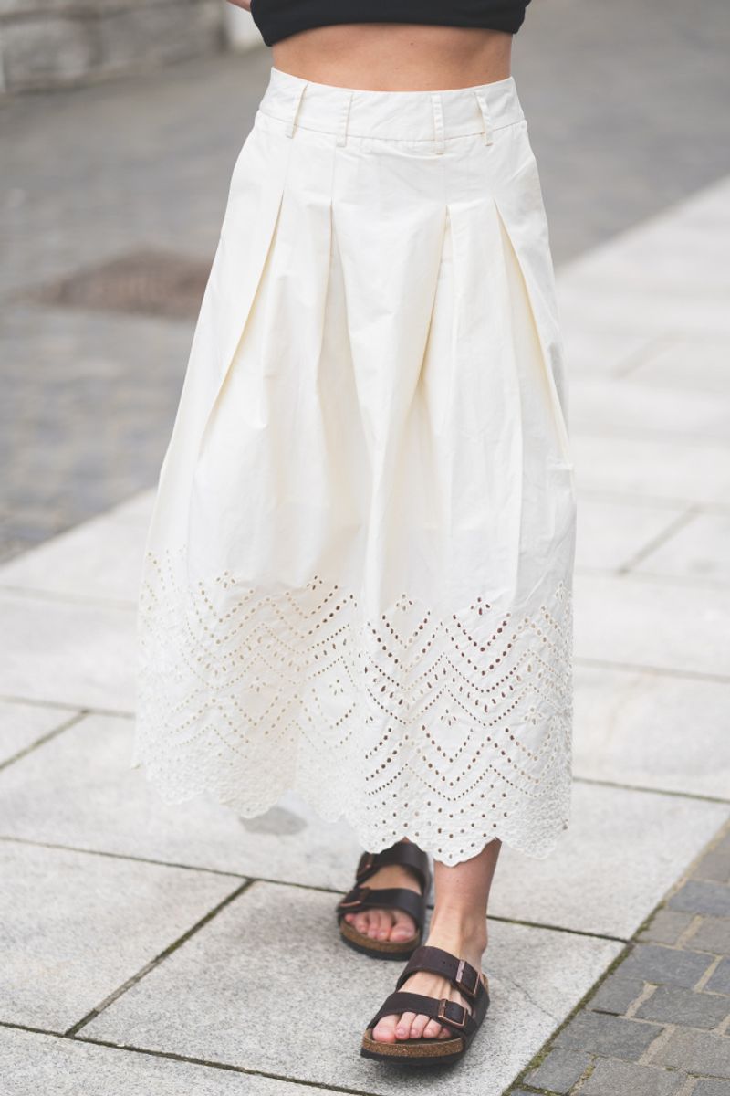 Poppy Anglaise Skirt Bone 