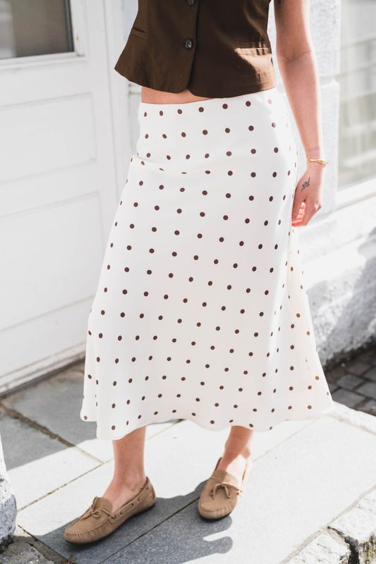 Bovary Dotted Skirt Creme 