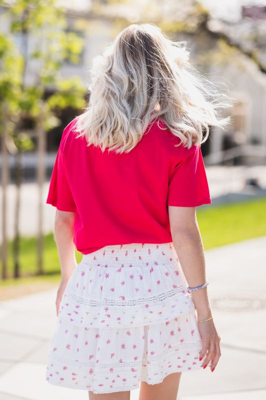 Melea Icon Tee Rose Red/Azalea