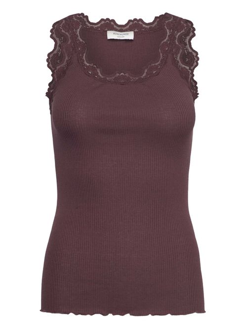 Hovedbilde Babette SL U-Neck Lace Top Fudge 