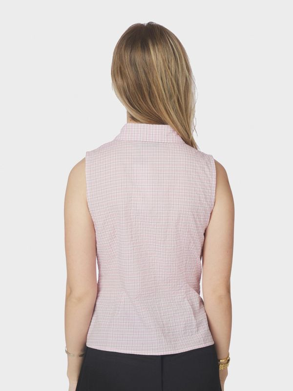 Celest Check Top Light Pink 
