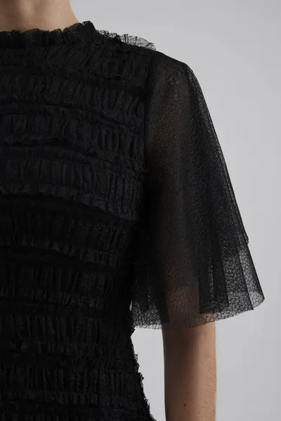 Hovedbilde Minnie Short Sleeve Lace Mini Dress Black 
