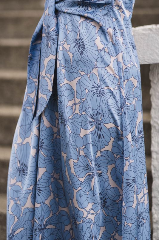 Faye Dress Gardenia Sky 