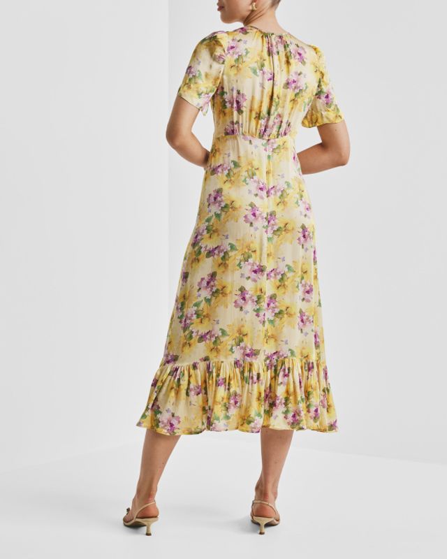 Satin Midi Dress Sunflower Haze 