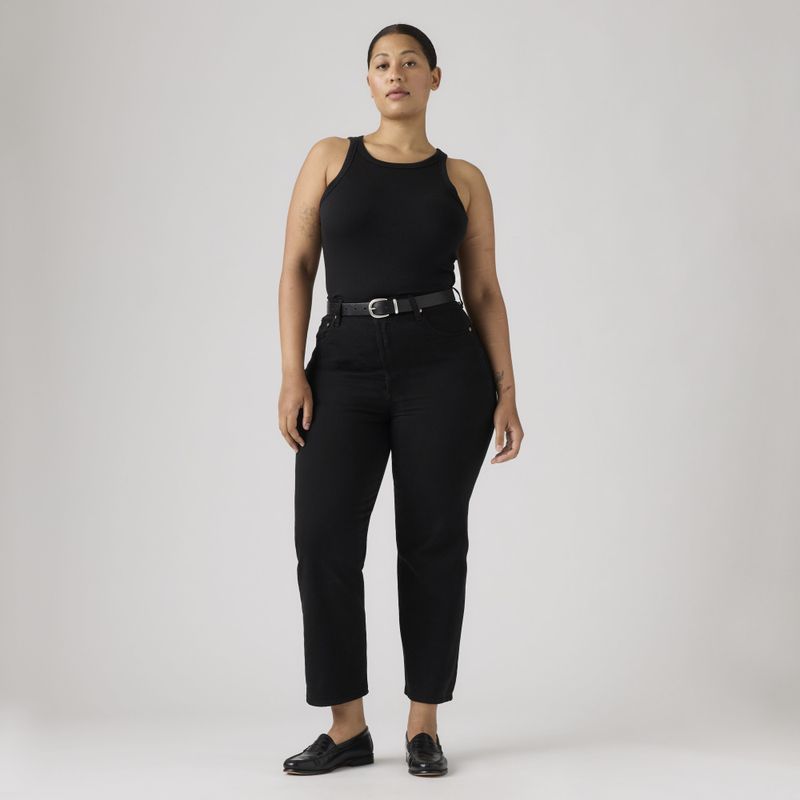 Ribcage Straight Ankle Jeans Black Sprout 