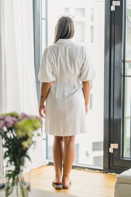 Asana 2/4 Dress Egret 