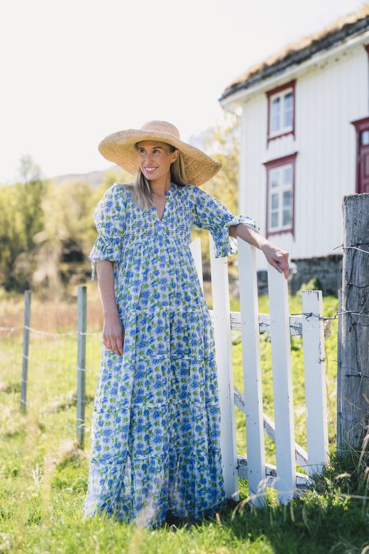 Twisted Maxi Dress Peonies 
