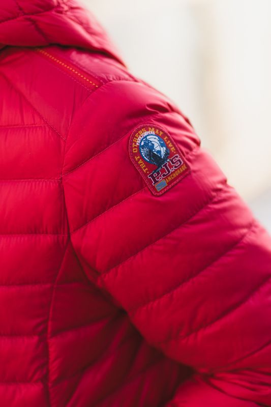 Rory Hooded Down Jacket Cherry Red 