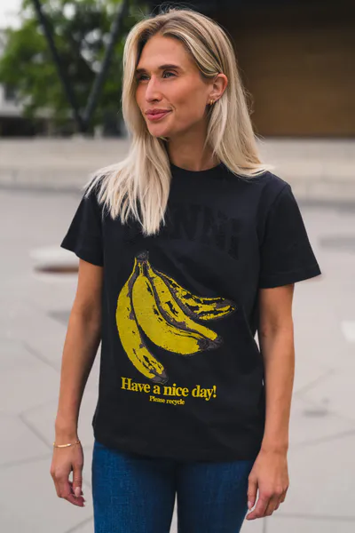 Hovedbilde Basic Cotton Jersey Banana Relaxed T-Shirt ...