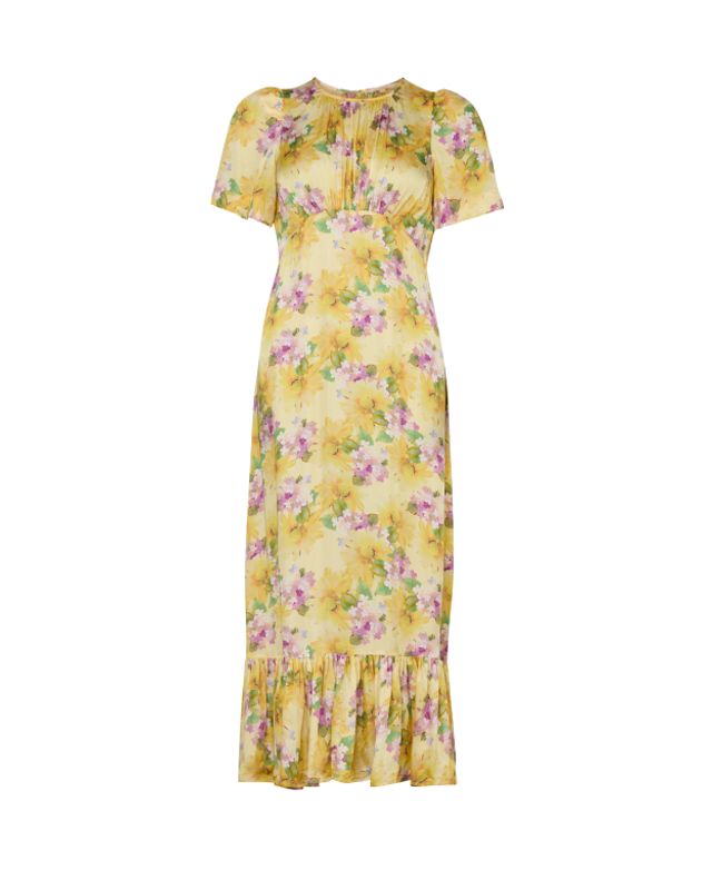 Satin Midi Dress Sunflower Haze 