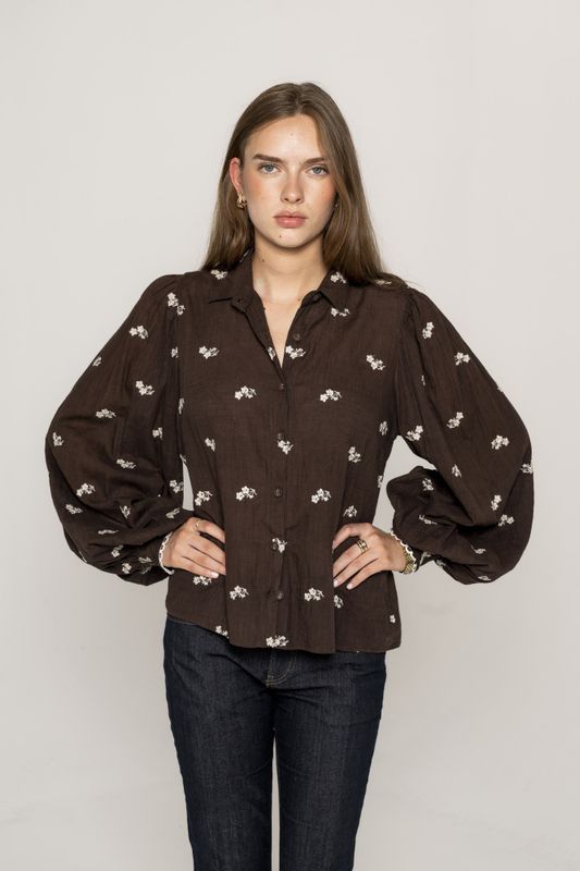 Anaya Shirt Cocoa Heritage