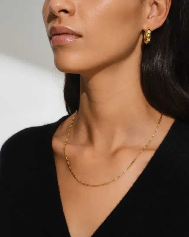 Ice Hoops Medium Gold 