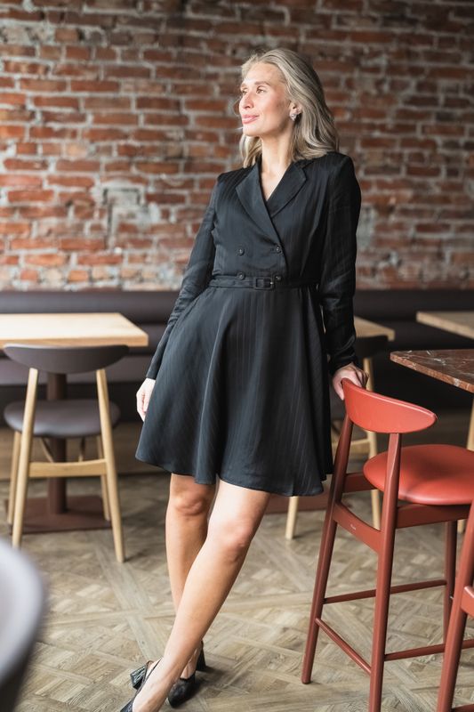 Tailored Mini Dress Black 