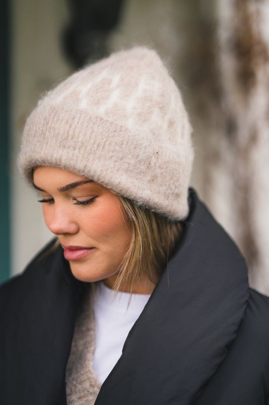 Gera Beanie Light Brown Melange 