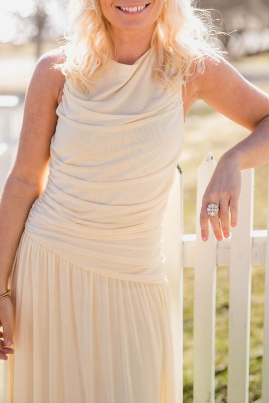 Cludine Mesh Dress Light Yellow 