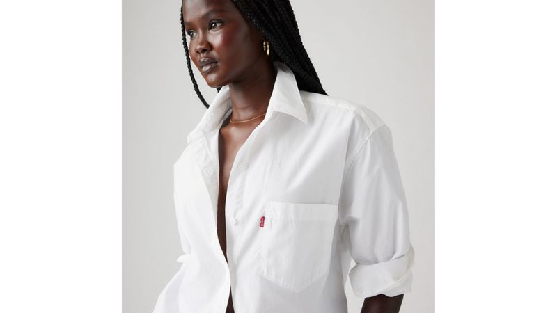 Harlie Boyfriend Shirt Bright White 