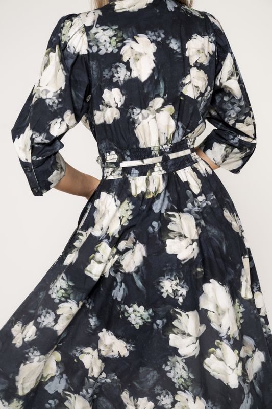 Maria Dress Blue Garden