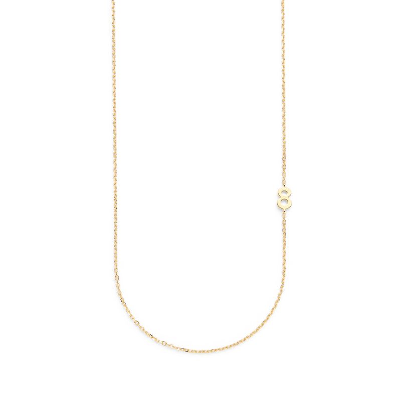 Small Number Necklace Gold - 40L - 8