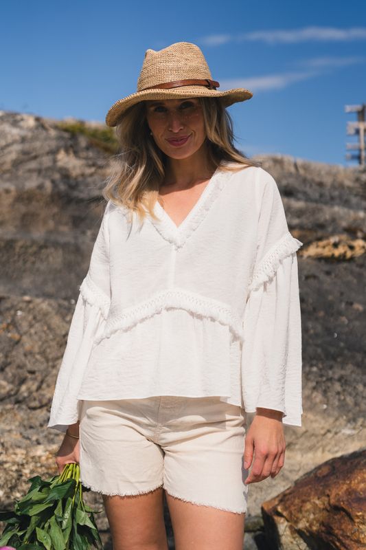 Eden Blouse Linen White 