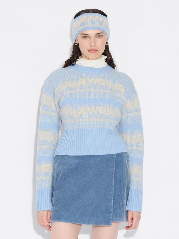 Ski Cropped Crew Light Blue 