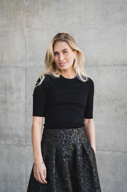 Hovedbilde Dagna Lurex T-Shirt Black Glitter 