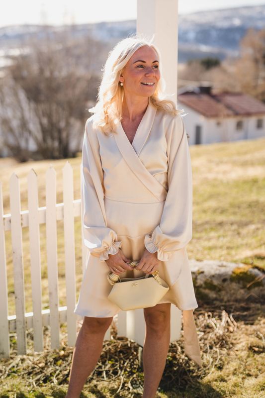 Colbie Heavy Sateen Dress Light Yellow 