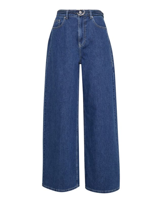 Loa Lis HW Boxy Wide Jeans Long Mid Blue Wash 