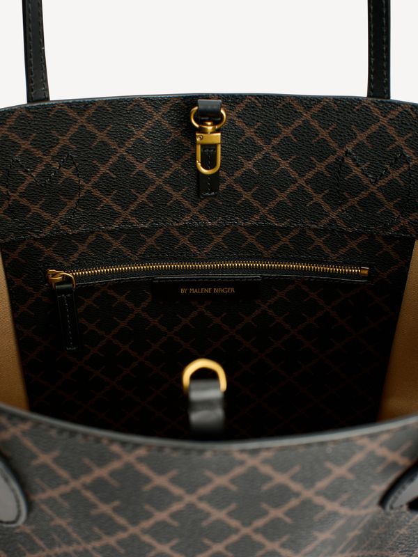 Abigail Printed Tote Bag Dark Chocolate 