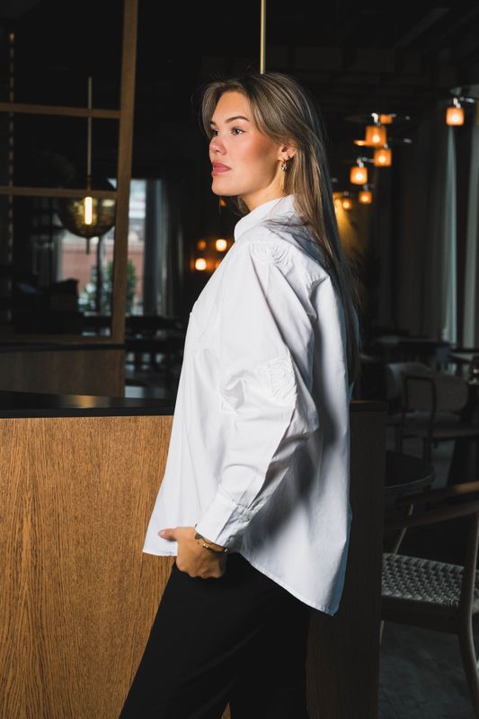 Dalma Dori Emb Shirt White 