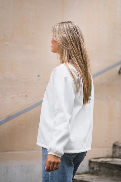 Hovedbilde Daphine Sweat Top White W. Green Print  
