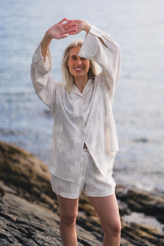 Cari Print Shirt Ecru Mix