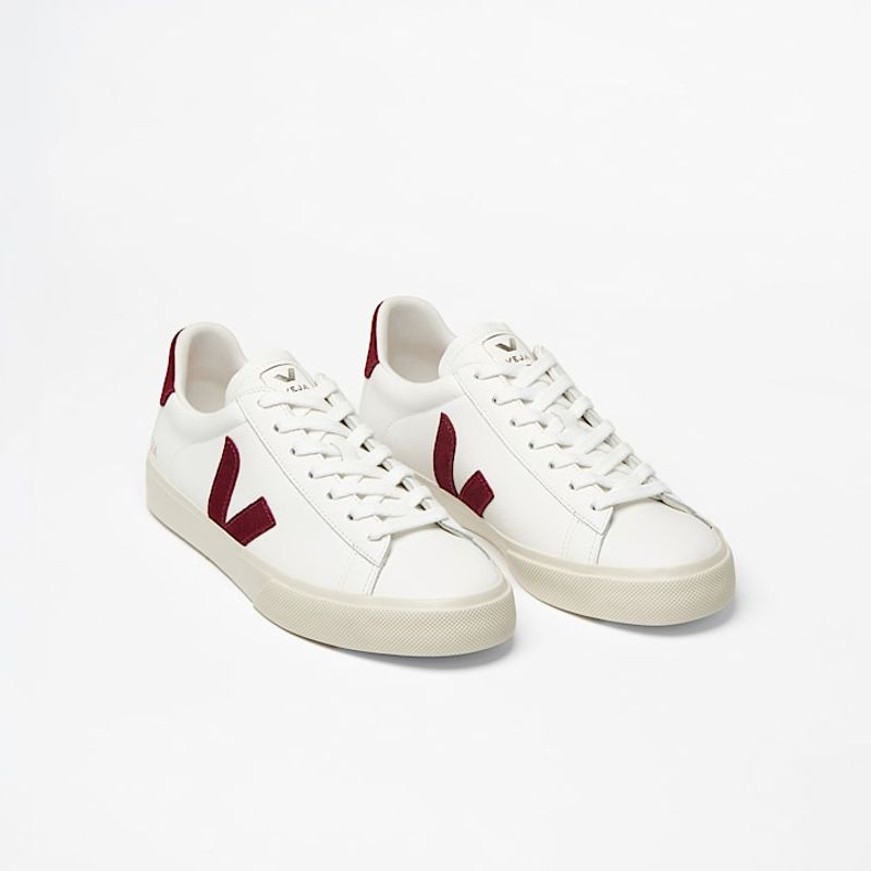 Campo W Leather White Grenat 