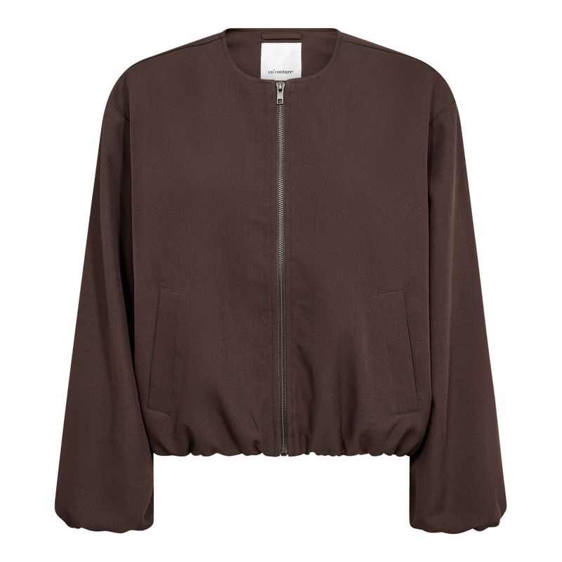 Luna Balloon Zip Jacket Dark Brown 