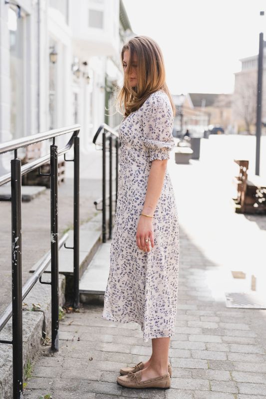 Valley Structure Flower Dress Offwhite 