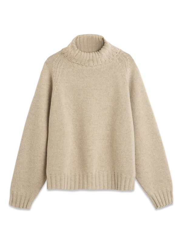 Cosima Plain Turtleneck Champagne Beige