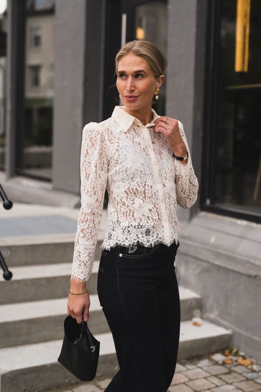 Lace Shirt Vintage White 