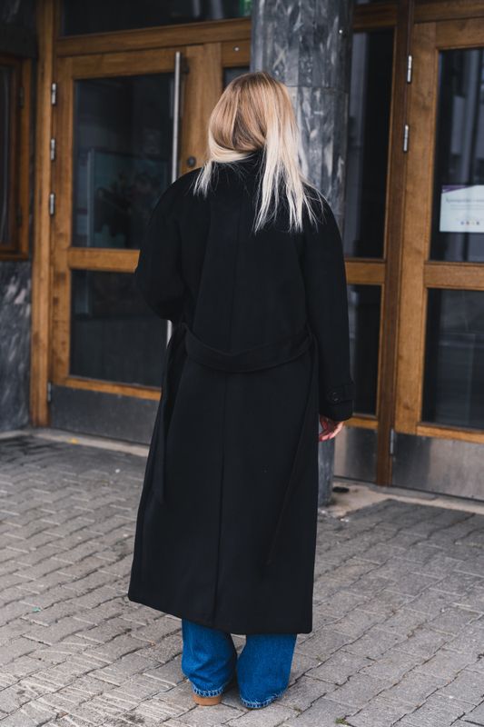 Double Breasted Coat Black 