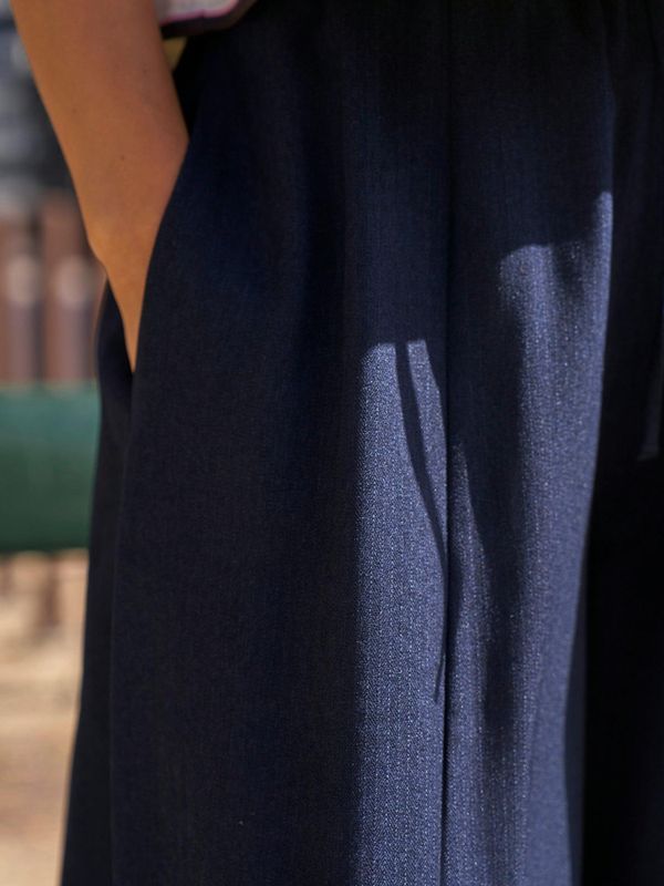 Eveline Pinstripe Pants Navy 